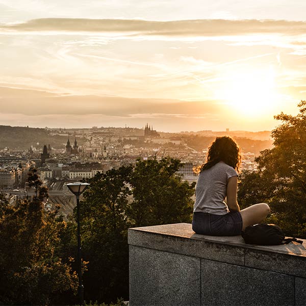 Utsikt över Prag, flyg till Prag med Norwegian