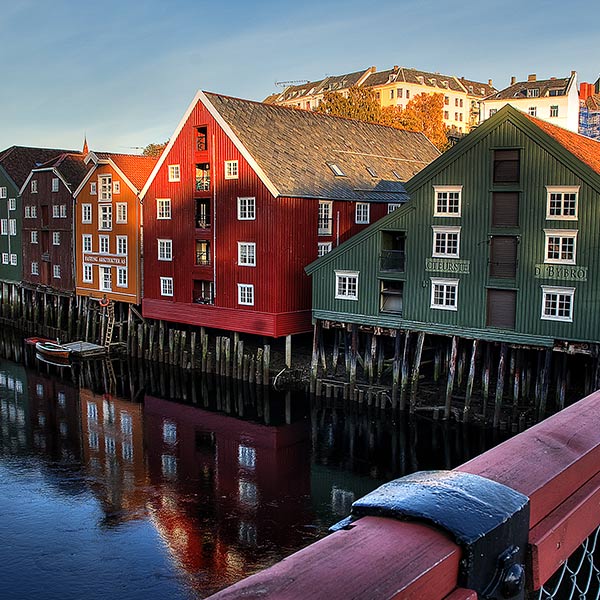 View over Nidelva in Trondheim, Norwegian has cheap flights here